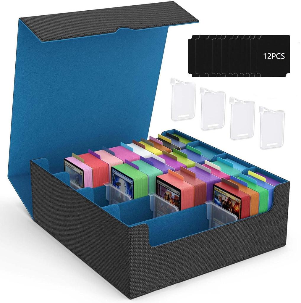 Four-Row PU Leather Pickup Box for 3000+ Yu-Gi-Oh! MTG TCG Cards