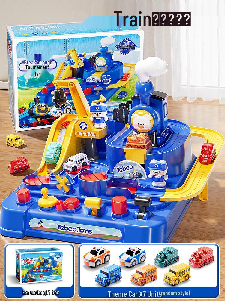 Rocket Space Adventure Track Car Toy for Kids – Educational Building & Parking Set