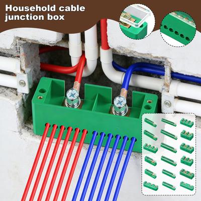 Home Electrical Cable Junction Box, Two-in Eight-out Wire Splitter, Twelve-out Terminal Block, Connection Device 6