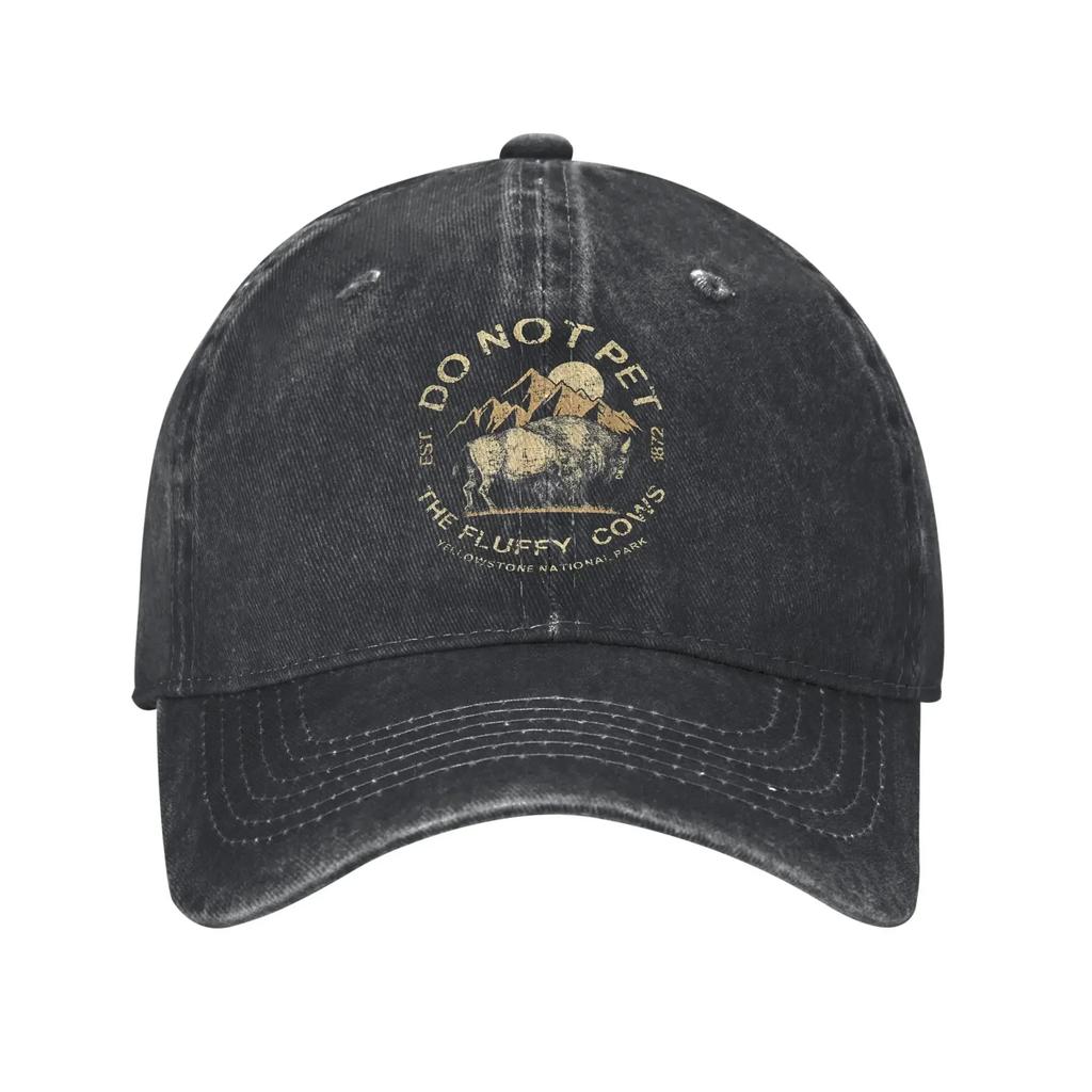Ayellowstone National Park I Love Hiking Wanderlust Baseball Cap Distressed Washed Sun Cap Outdoor Unstructured Soft Caps Hat