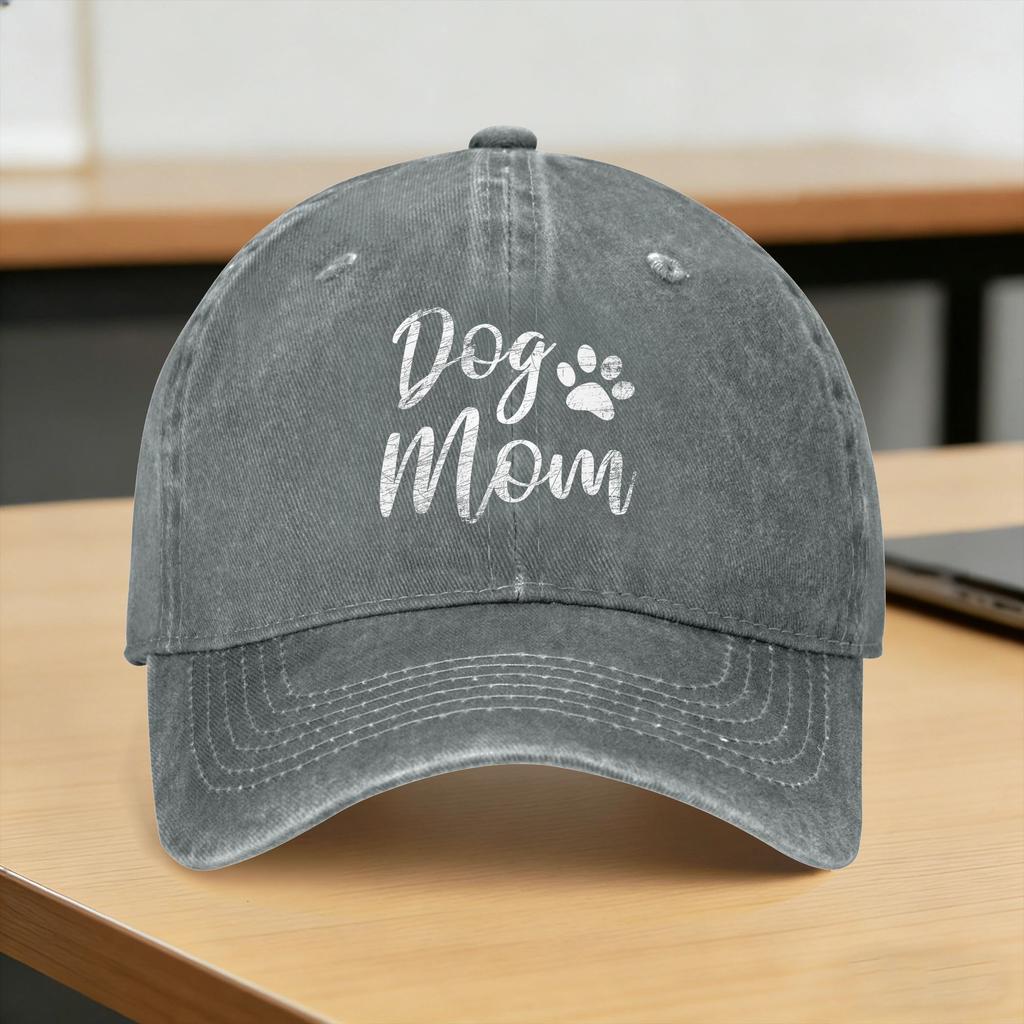 Summer Dog Mom Funny Dog Paw Baseball Cap Sun Adjustable Custom Logo Washed Trucker Hat Women Unisex Trendy Baseball Caps