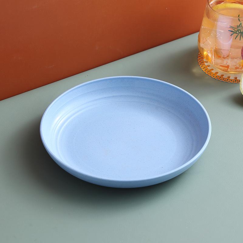 Wheat Straw 20Cm Plate Household Cutlery Vegetable Plate Fruit Plate Plate Salad Plate
