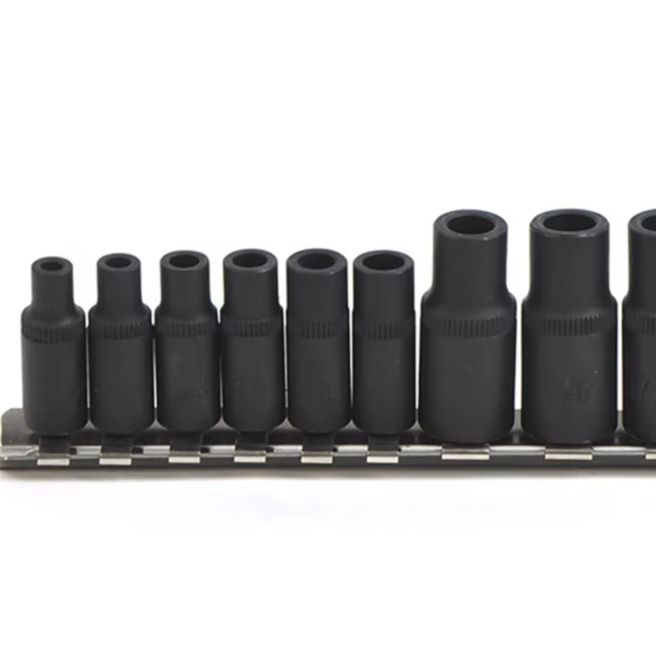 10 Piece Tap Socket Set With Return Sleeve Square Drive For Threading Tapping Tasks Pneumatic Wrench Tool Accessories