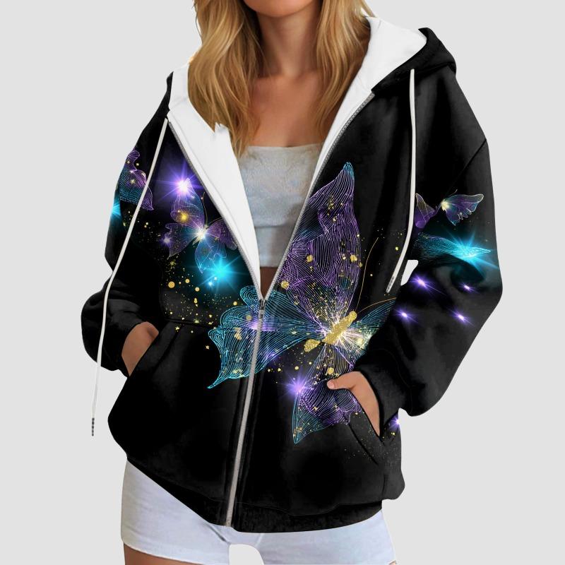 Women's 3D Zipper Hoodie