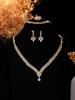 Elegant Crystal Necklace & Earrings Set for Weddings and Banquets
