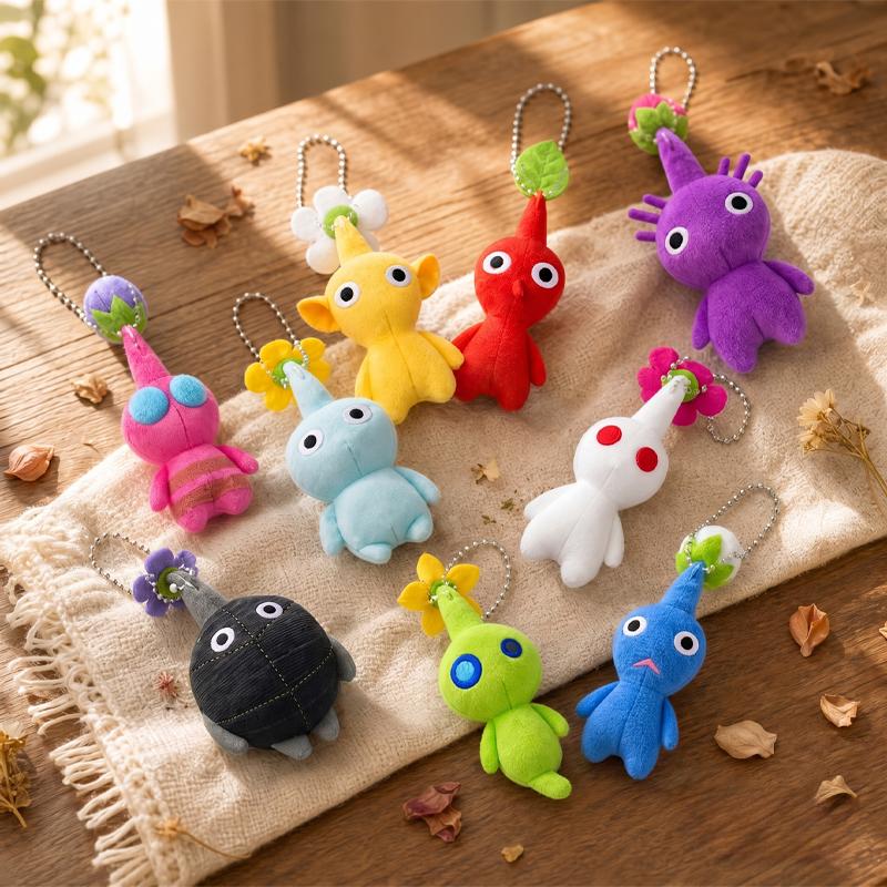 Mini Pikmin Series Plushie Anime Game Merchandise Keychain Bag Hanger Accessory Fans Collecting Items  Holiday Gifts For Friends