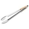 Stainless Steel Food Tongs with Heat-resistant Wooden Handles, Anti-scald Steak Tongs, BBQ Outdoor Grill Tongs, Bread Clips
