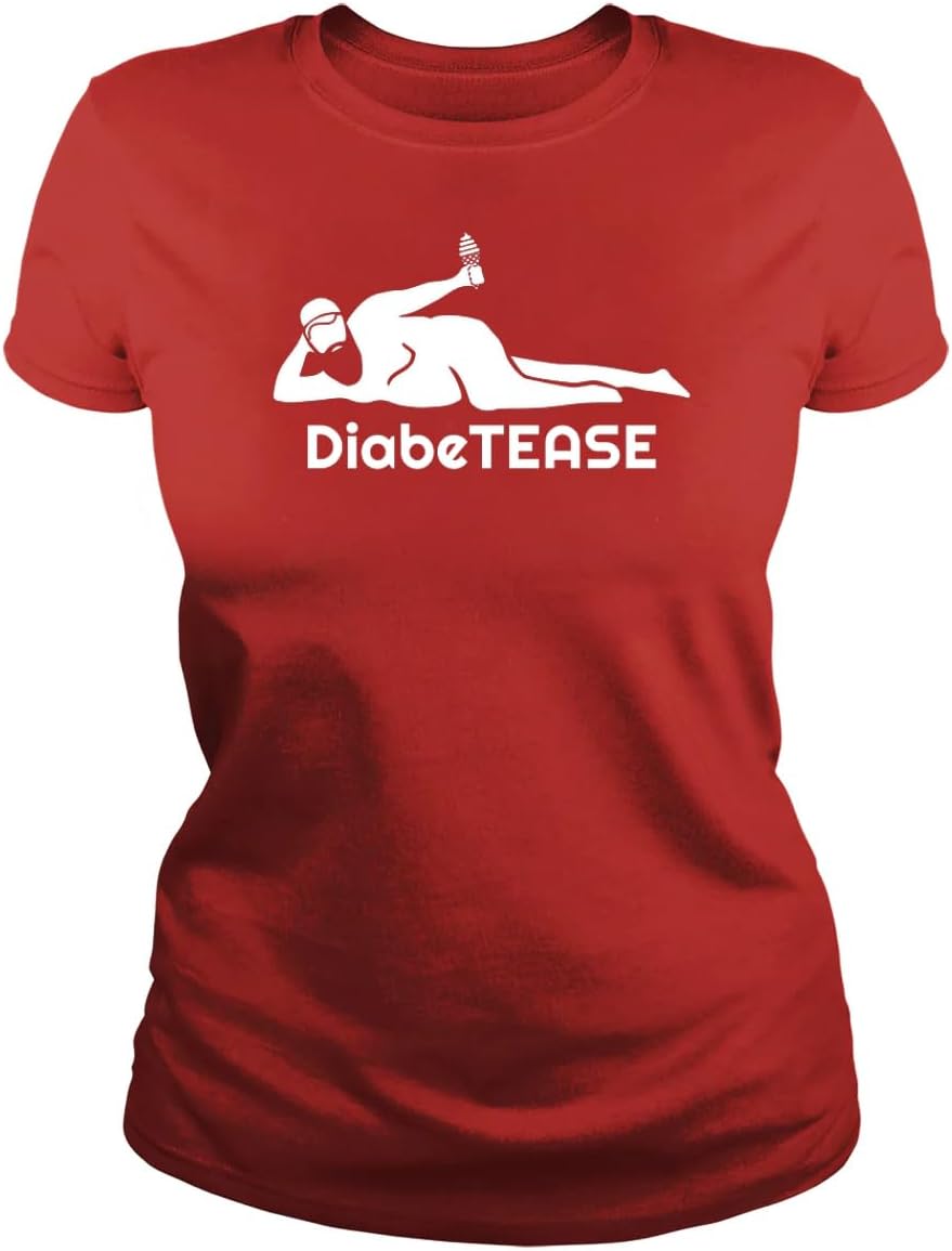 

DiabeTEASE Women s T Shirt - Fathers Day Funny Dad Puns Humor Diabetes Cotton Shirt - Short Sleeve Crew Neck Soft Fitted Tees 5XL різнокольоровий
