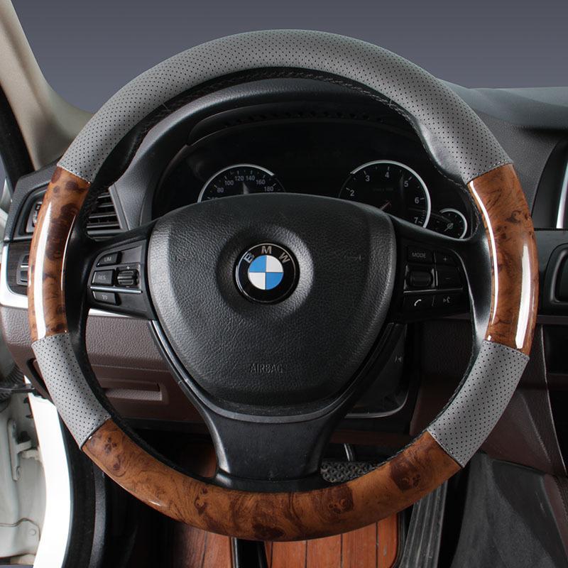 Peach Wooden Grain Car Steering Wheel