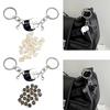 Matching Cat Pendant Keychains For Couples Stylish Black And White Design Ideal For Valentines Day Or Special Occasions