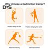 Badminton Swing Training Device Realistic Racket Handle Design Stainless Steel Construction Badminton Swing Trainer