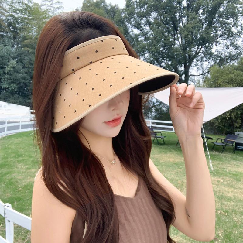 Polyester Sun Hat For Women With Wide Brim Uv Protection Summer Fashion Accessory