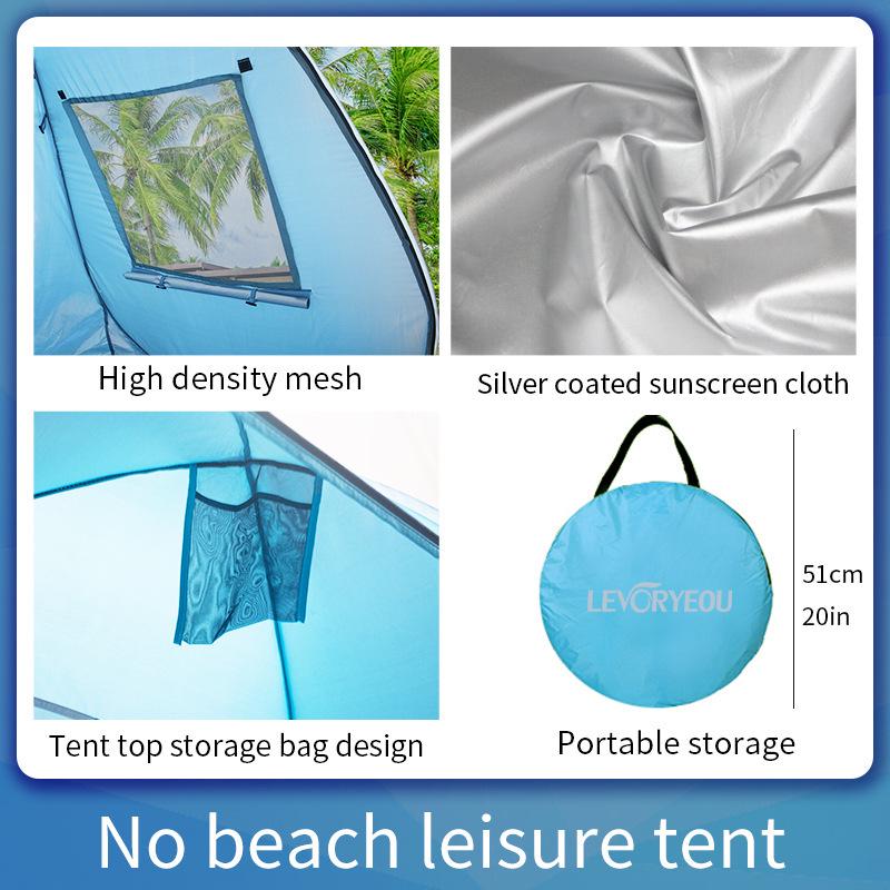 Automatic Double Person Tent with Sunshade & Easy Setup for Beach, Park, & Fishing