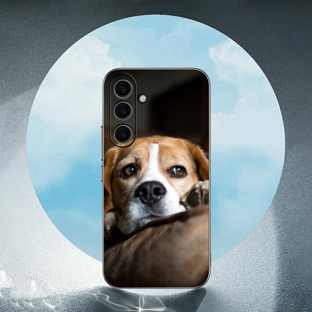 All kinds of posts of beagle   For Samsung Galaxy S23 S24 S25 Ultra S22 Plus S21 Black Soft Case Waterproof Soft Case