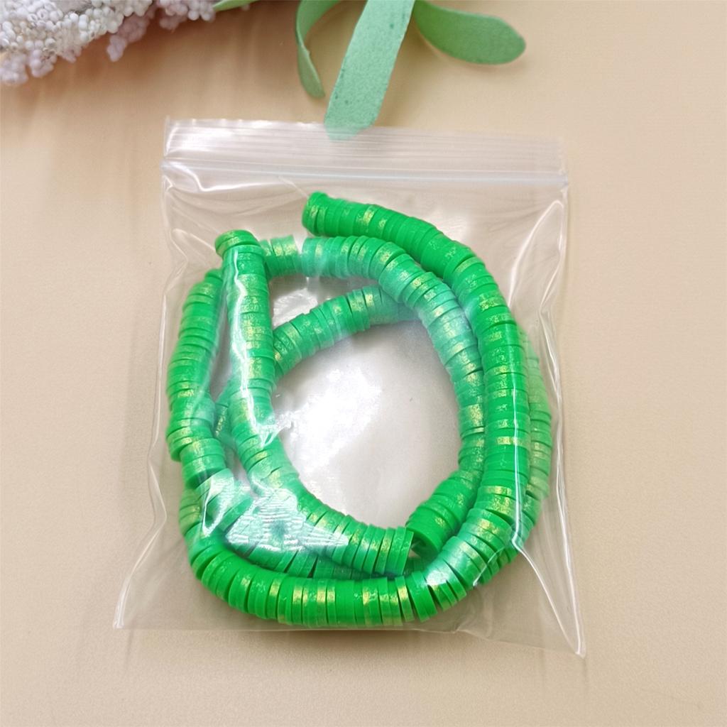 1 Strang 350 Stück 6mm Polymer Clay Perlglanzpuder Spacer Lose Perlen für Schmuckherstellung