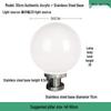 LED Waterproof Outdoor Post Light with Acrylic Spherical Shade