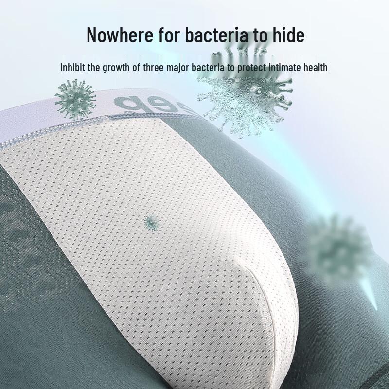 JEEP Men's Anti-Mite Antibacterial Cotton Boxer Briefs 3-Pack