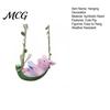 Balcony Decor Hanging Resin Pig Figurine, Cute Piggy Lying in Hammock Reading Animal Art Book Ornament, Waterproof Sculpture for Indoor Outdoor