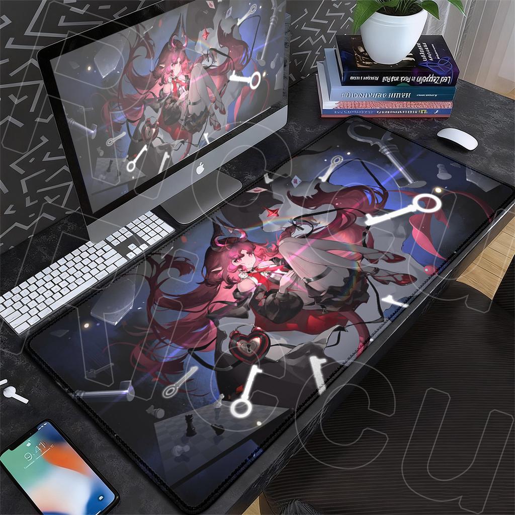 NonSlip Rubber Base Gaming Rug Large Pc Office Accessories Arknights Kawaii Anime Girl Nymph Mouse Pad Xxl Desktop Speed Carpet