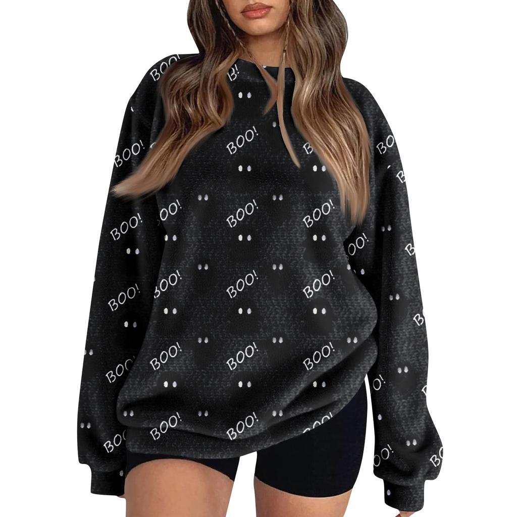 Colorblock genser for kvinner Langermet rund hals Uformell Komfortabel løs lett genser for kvinner