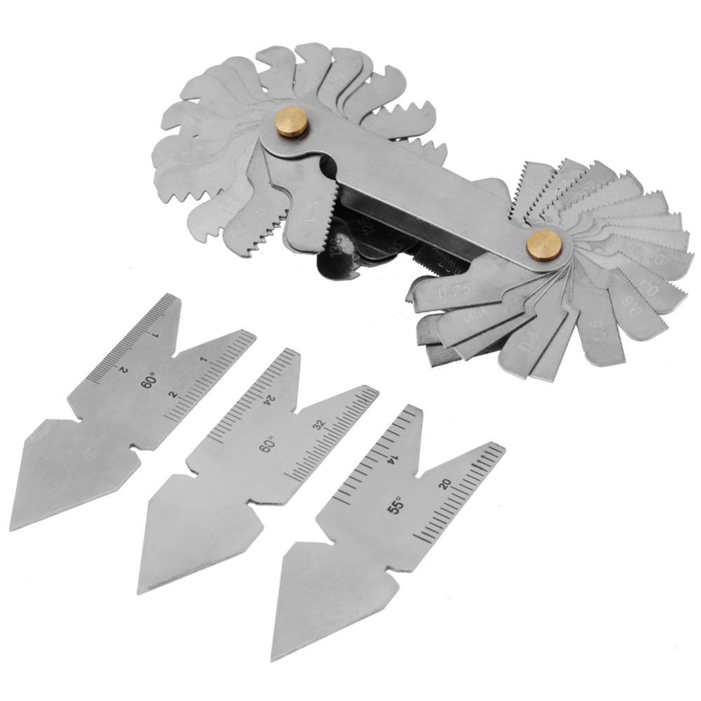 55 Degree Thread Pitch Gauge 60 Degree Fishtail Gauge Precision Center Gauge  Screw Cutting Tools