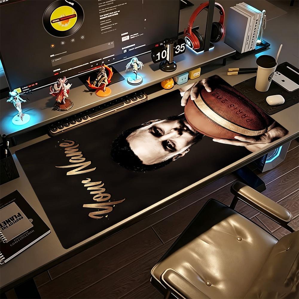 Golden State Warriors Team Personalisierbares Namens-Mauspad Gaming-Laptop-Mauspad Computer-Schreibtischmatte Rutschfester Gummiunterseite