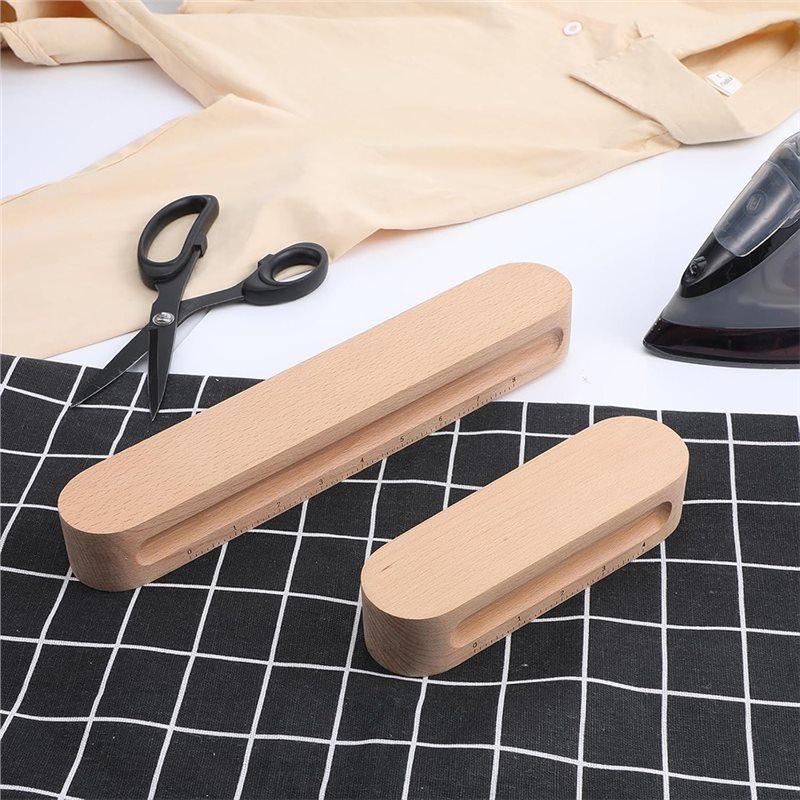 Premium-2-Pack Beech Wood Tailors Clapper For Sewing And Quilting, 12" And 7" Sizes, Ideal For Fabric Flattening And Ironing
