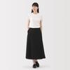 MUJI Women's Cool Flare Skirt, BE1VTA5S, Black, Size S