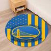 Warriors Printed Round Rug Carpet Chair Rug Area Rug Entryway Doormats,for Office Chair Living Room Bedroom Kitchen Room.