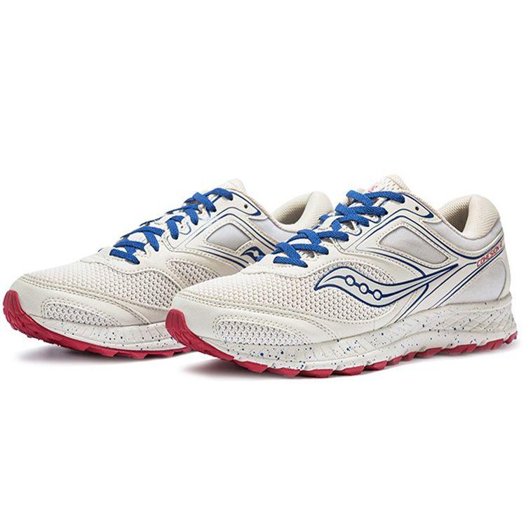 SAUCONY Cohesion 12 TR Comfortable Versatile Mesh Slip Resistant Durable Lightweight Low Top Trail Running Shoes Men Sneaker Beige Blue S20475-51