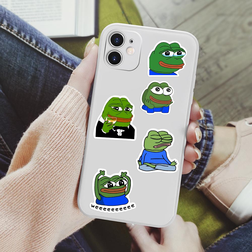Funny Pepe Frog Stickers Cool Diy Gift Kids Toys Waterproof Decal For Phone Laptop Scrapbook Skateboard Cups Notebook Decorative