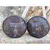 Leather Motorcycle Combo Bag Black Saddle Pouch Bags Panniers Tool Side Luggage