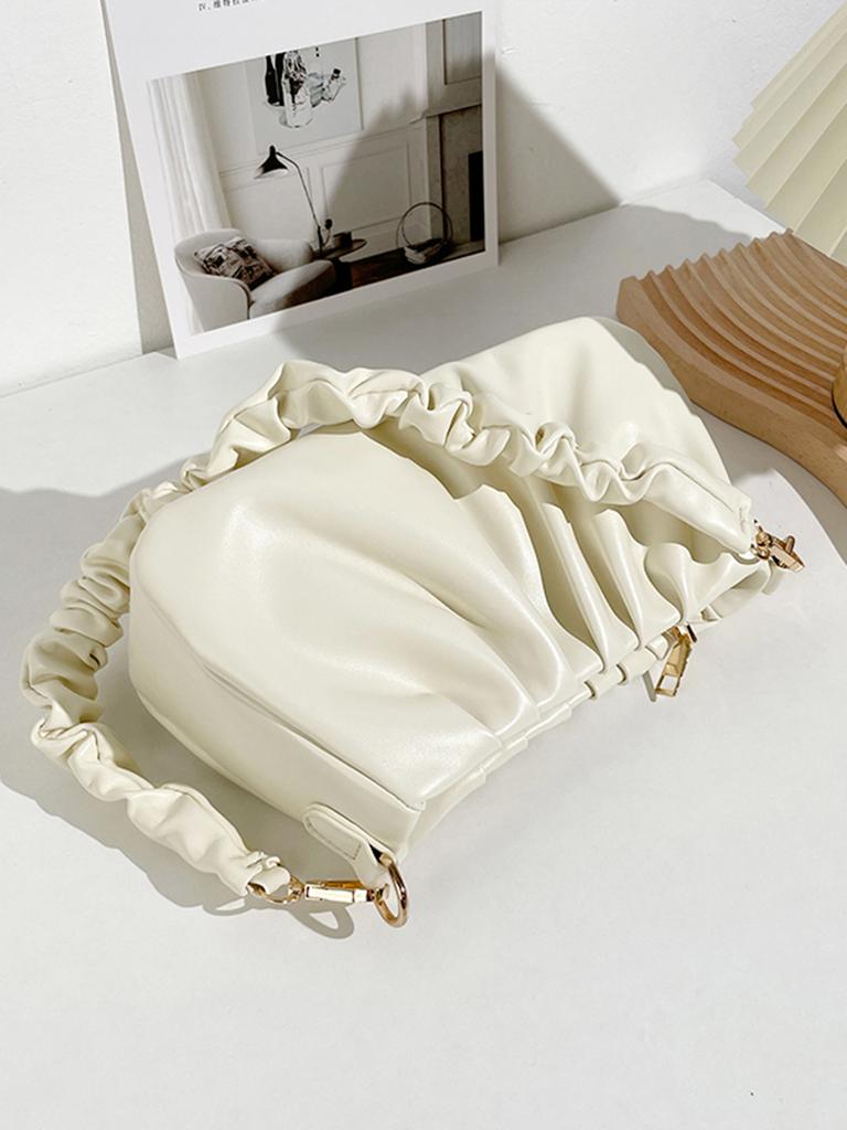 New Minimalist, Trendy, Elegant Pleated Hand-held Dumpling Bag Suitable for Daily Shopping and Friend Gatherings