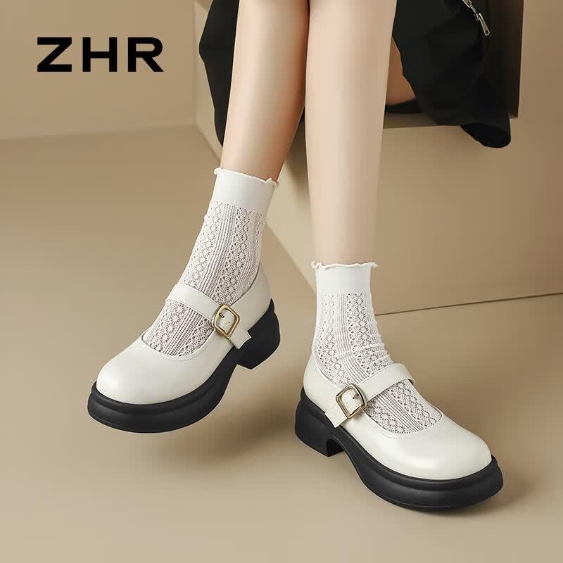 Scarpe Mary Jane con Plateau da Donna ZHR