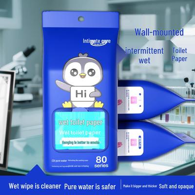 Flushable Disposable Wet Wipes - Break-Off Hanging Design, Decomposable & Dispersion-Friendly, Large Family Pack
