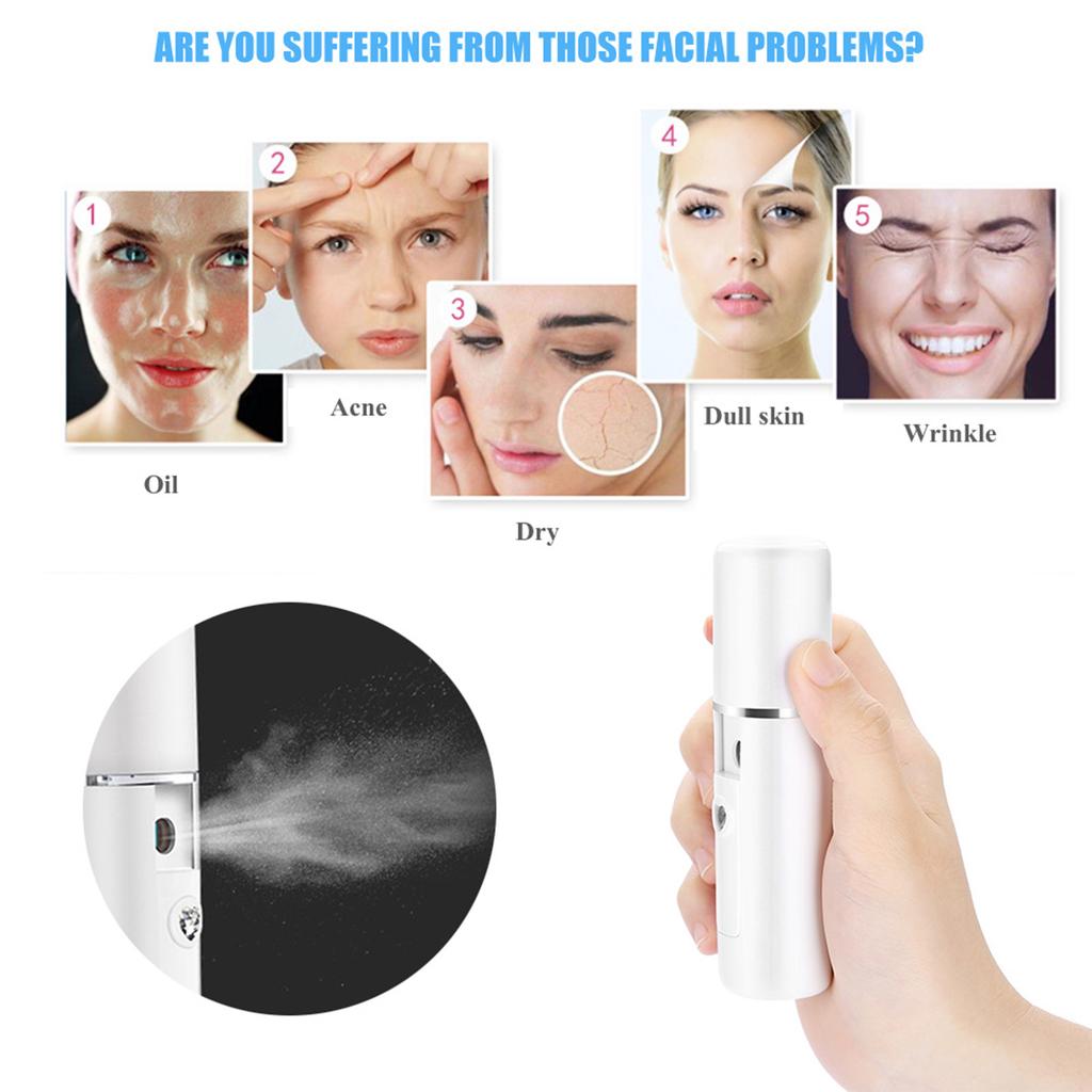 Vaporisateur d'atomisation à brume USB Portable 20 ml pour hydratation du visage