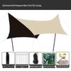 Butterfly-Shaped Sun Protection Camping Tarp Tent with Black Glue Coating - Full Set for Outdoor Picnics