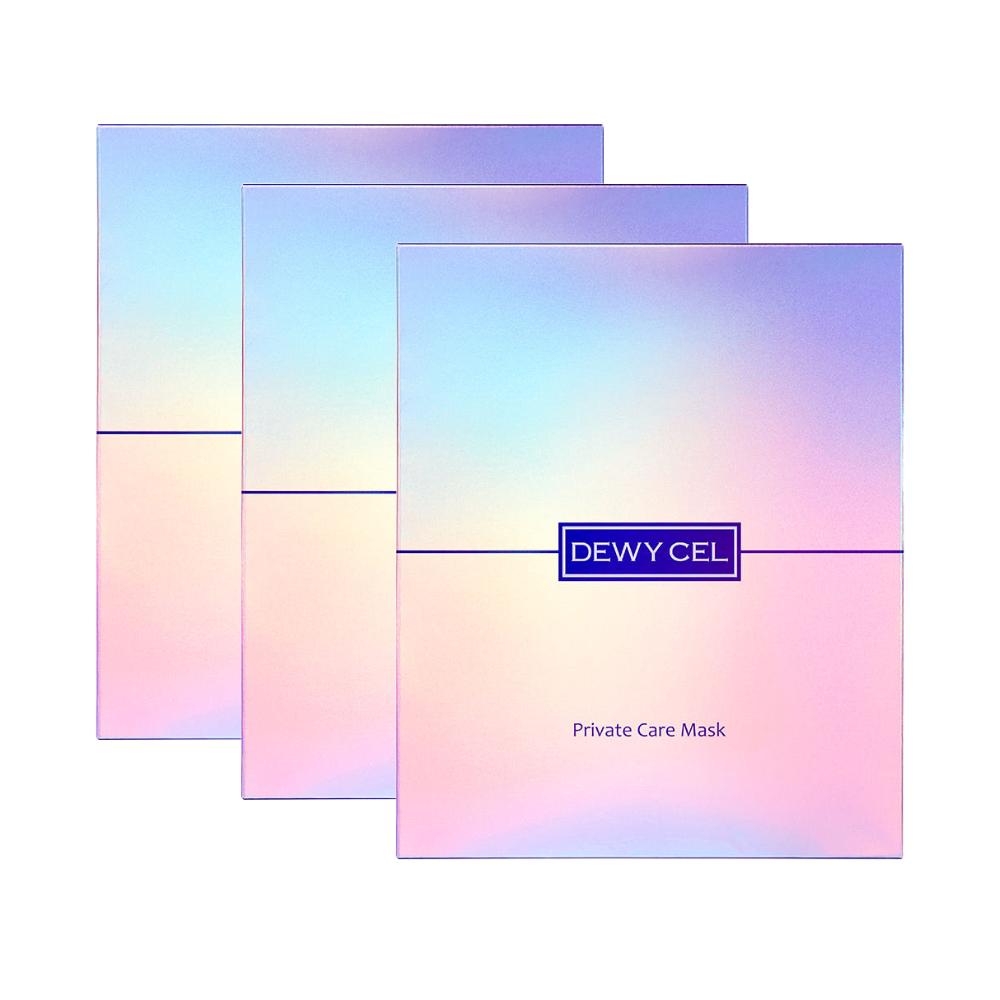 DEWYCEL Private Care Mask Treatment Triple Set 5 Sheets + 5 Sheets + 5 Sheets Premium Brightening & Lifting Cellulose Face Mask Pack