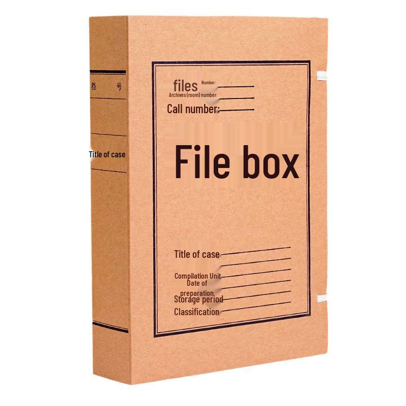 10cm Thick Extra Large Kraft Paper A4 File Box - Acid-Free Document Organizer
