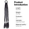 LISI HAIR 1PCS Synthetic Long Straight Braided Ponytail Extensions Elastic Hair Band Hairpieces For Women Cosplay Party Wear