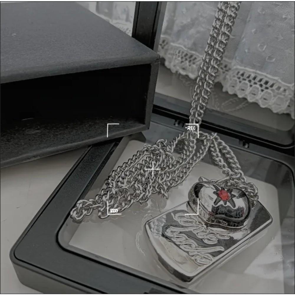 Anime Love And Deep Space Caleb The Same Brother The Same Pendant Necklaces Apple Square Cards Necklace