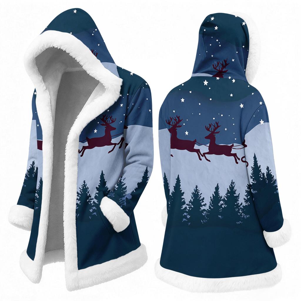 Men's Casual Christmas Print Jacket for Holiday Gatherings and Daily Wear
