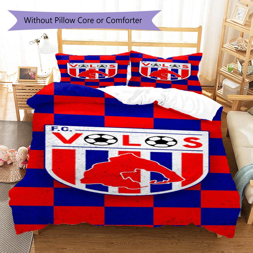 Volos NFC Pattern Bedding Set Quilt Cover Pillowcase Home Decor Gift (1 * duvet cover + 2 * pillowcase, without core)