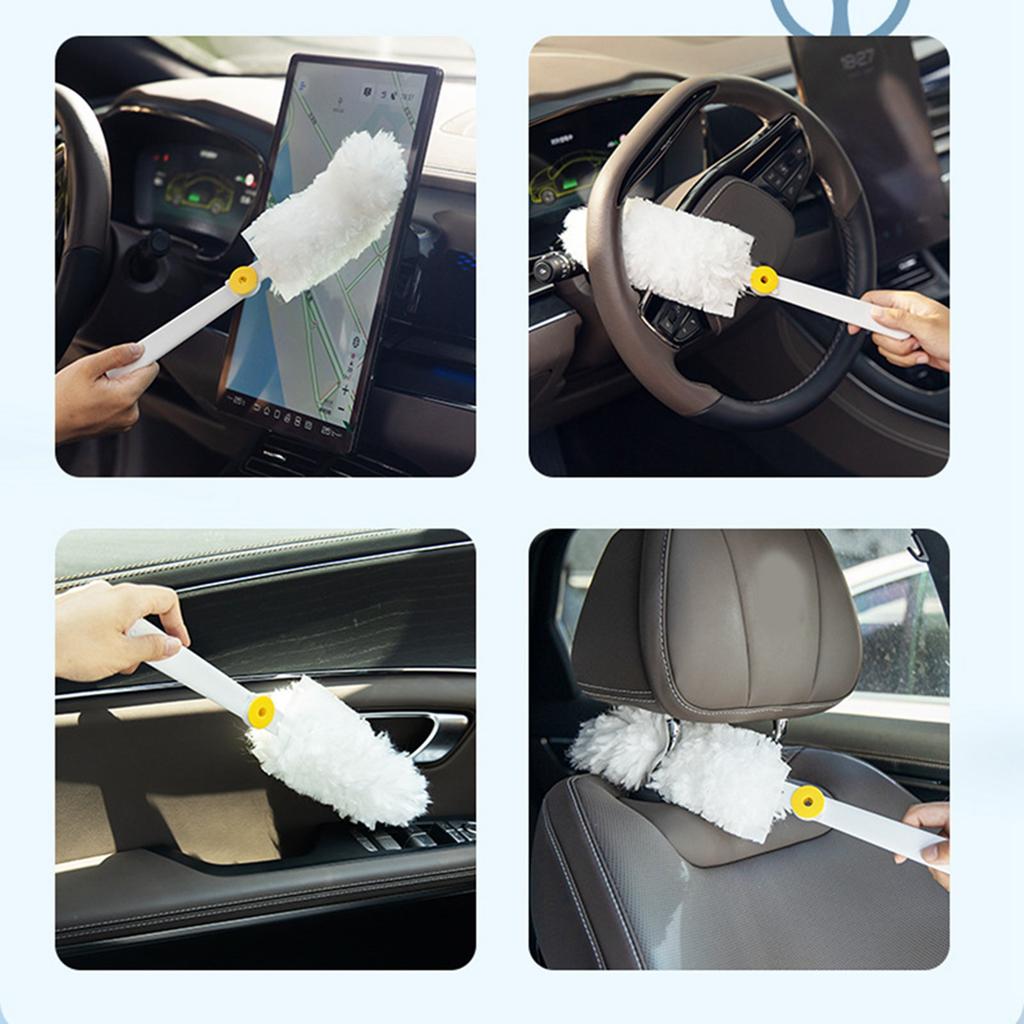 Handstaubwischer Elektrostatische Adsorption Waschbar Austauschbare Reinigungsfasern Teleskop-Staubwischer für Boden Schreibtischreinigung Flach