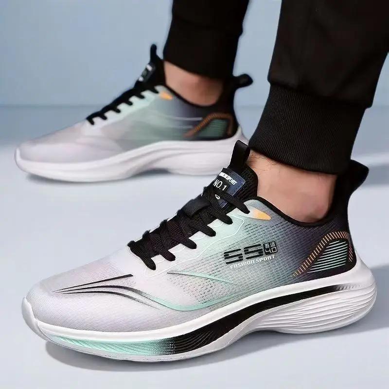 Breathable Sneakers Men Sport Running Shoes Light Athletic Shoes Mesh Men Casual Flats Trail Walking Shoe Plus Size 47