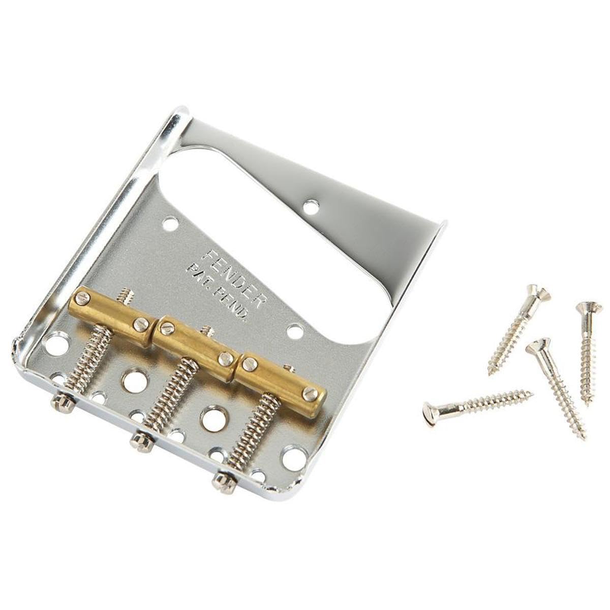 Fender Parts 3-Saddle American Vintage Telecaster® Bridge Assembly with Brass Saddles