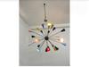 Mid Century 24 Multi Color Shade Metal Big Sputnik Chandelier Light Designer Ceiling Fixture Mid Century Ceiling Light Fixture