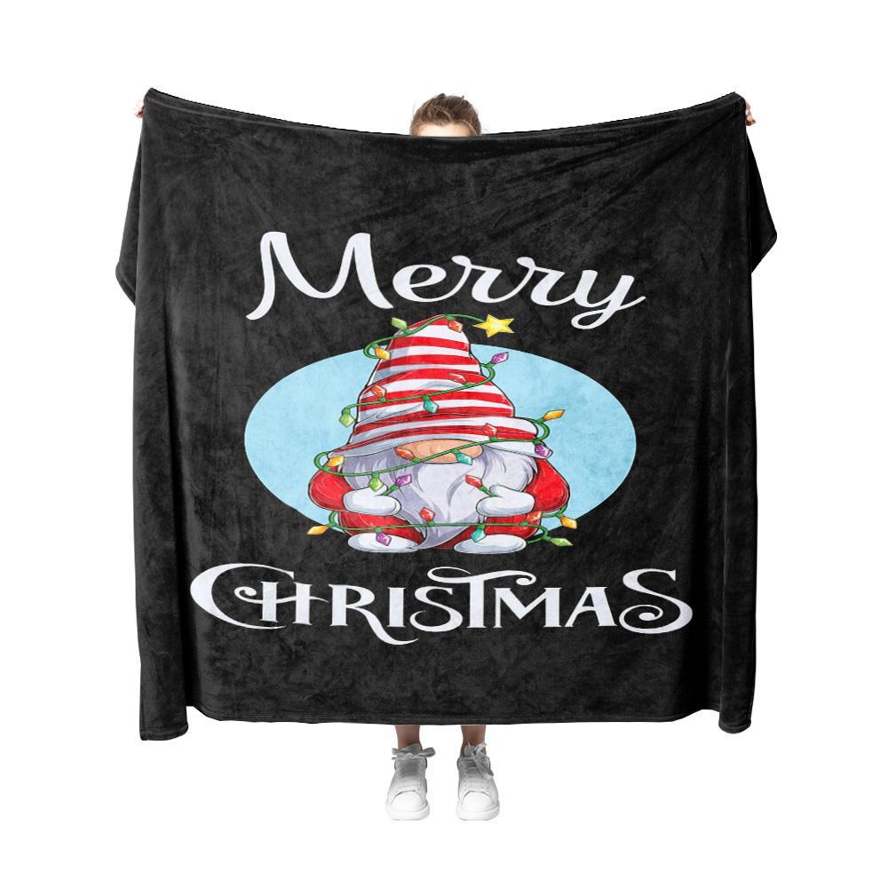 Tuniu Cute Christmas Gnome Throw Blanket - Festive Holiday Gift for Home Decor, Sofa Bed Room Decoration