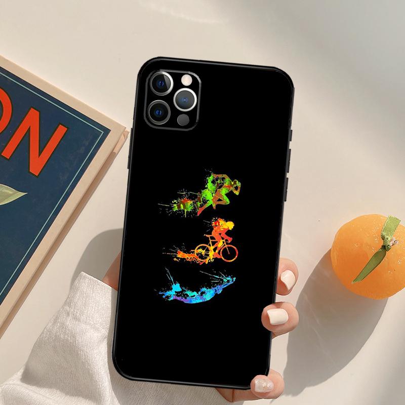 

Bike Cycling Art Funda Case For iPhone 16 Pro Max 15 14 11 12 13 Pro Max Mini XR 16e 16 15 Plus Phone Cover iPhone 16 Plus