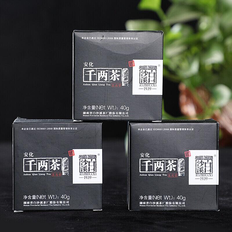 BAISHAXI Qian Liang Cha Hunan Anhua Dunkler Tee 320g QianLiang Tea Brick Schwarzer Tee